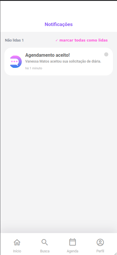 Tela de Notificações