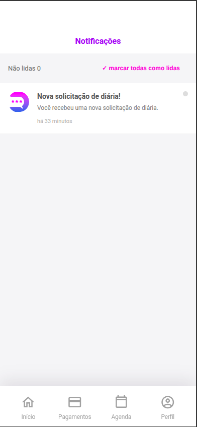 Tela de Notificações