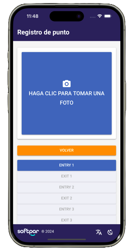 Image do app no celular com a tela inicial para selecionar o hotel